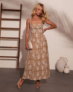 Darling Bloom Embroidered Floral Maxi Dress
