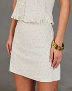 Delicate Sunbeam Floral Mini Skirt