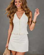 Delicate Sunbeam Floral Mini Skirt