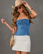 Delicate Sunbeam Floral Mini Skirt