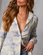 Marisette Novelty Button Down Top