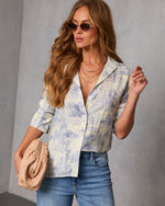 Marisette Novelty Button Down Top