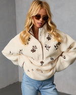 Chalet Embroidered Floral Pullover Jacket
