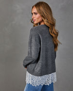 Sterling Knit Lace Hem Sweater