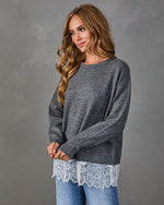 Sterling Knit Lace Hem Sweater