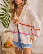 Warm Tide Coast Striped Knit Cardigan