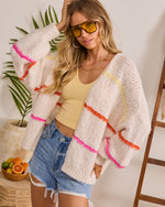 Warm Tide Coast Striped Knit Cardigan