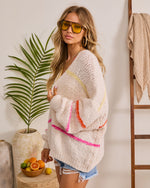 Warm Tide Coast Striped Knit Cardigan