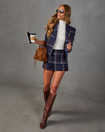 Holiday House Tweed Plaid Shorts