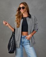 Debbie Herringbone Contrast Collar Jacket