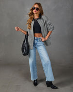 Debbie Herringbone Contrast Collar Jacket