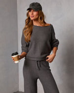 Charcoal % Chill Season Knit Sweater-6