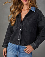 Julius Denim Contrast Collar Jacket