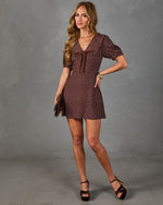 Madeleine Bow Accent Polka Dot Mini Dress