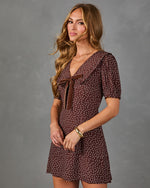 Madeleine Bow Accent Polka Dot Mini Dress