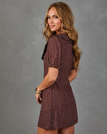 Madeleine Bow Accent Polka Dot Mini Dress