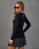 Sweet Archive Lace Trim Sweater