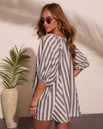 Solstice Society Relaxed Striped Romper
