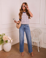 Soft Radiance Abstract Knit Top