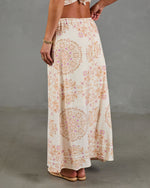 Hardin Abstract Mandala Print Maxi Skirt