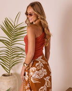 Rizza Ruched One Shoulder Top