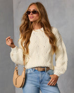 Marosia Twisted Cable Knit Sweater