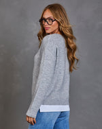 Kamiya V Neck Twofer Sweater