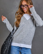 Kamiya V Neck Twofer Sweater