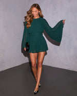 Emerald Green % Maggie Fitted Romper-6