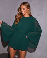 Emerald Green % Maggie Fitted Romper-5