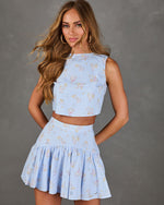 Springtime Sketch Floral Eyelet Top