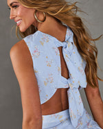 Springtime Sketch Floral Eyelet Top