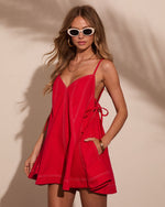 Nyrah Twill Side Tie Romper
