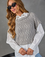 Michelle Cable Knit Twofer Top