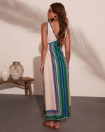 Coastal Current Striped Maxi Dress
