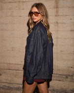 Country Estate Denim Contrast Corduory Collar Jacket