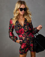 Rose Affair Cotton Belted Floral Romper