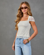 Maison Fleur Floral Lace Top