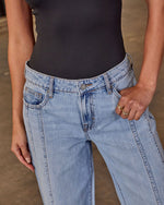 Claira Rigid Pintuck Relaxed Leg Jeans