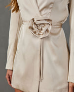 Romantic Hour Satin Waist Tie Romper