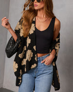 Saldana Printed Oversized Cardigan