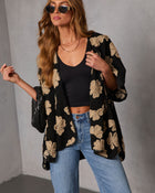 Saldana Printed Oversized Cardigan
