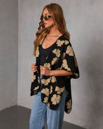 Saldana Printed Oversized Cardigan
