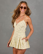 Western Bloom Cotton Twill Floral Print Romper