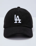 Black % LA Babe Corduroy Baseball Cap-2