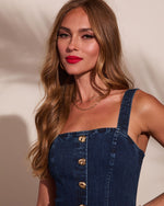Sun Ahead Denim Vested Romper