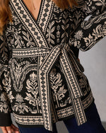 Stelora Abstract Wrap Tie Cardigan