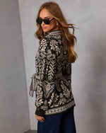 Stelora Abstract Wrap Tie Cardigan