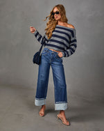 Tucked Away Striped Knit Sweater
