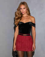 Noosa Velvet Off The Shoulder Top